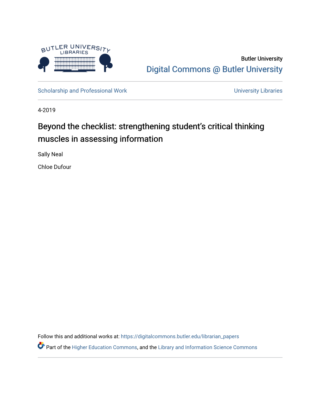 Strengthening Student's Critical Thinking Muscles in Assessing