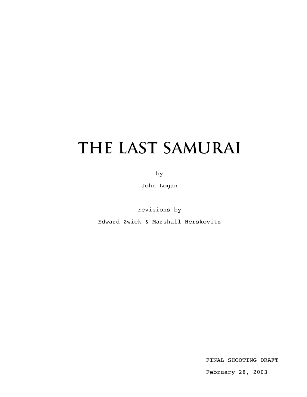 The Last Samurai