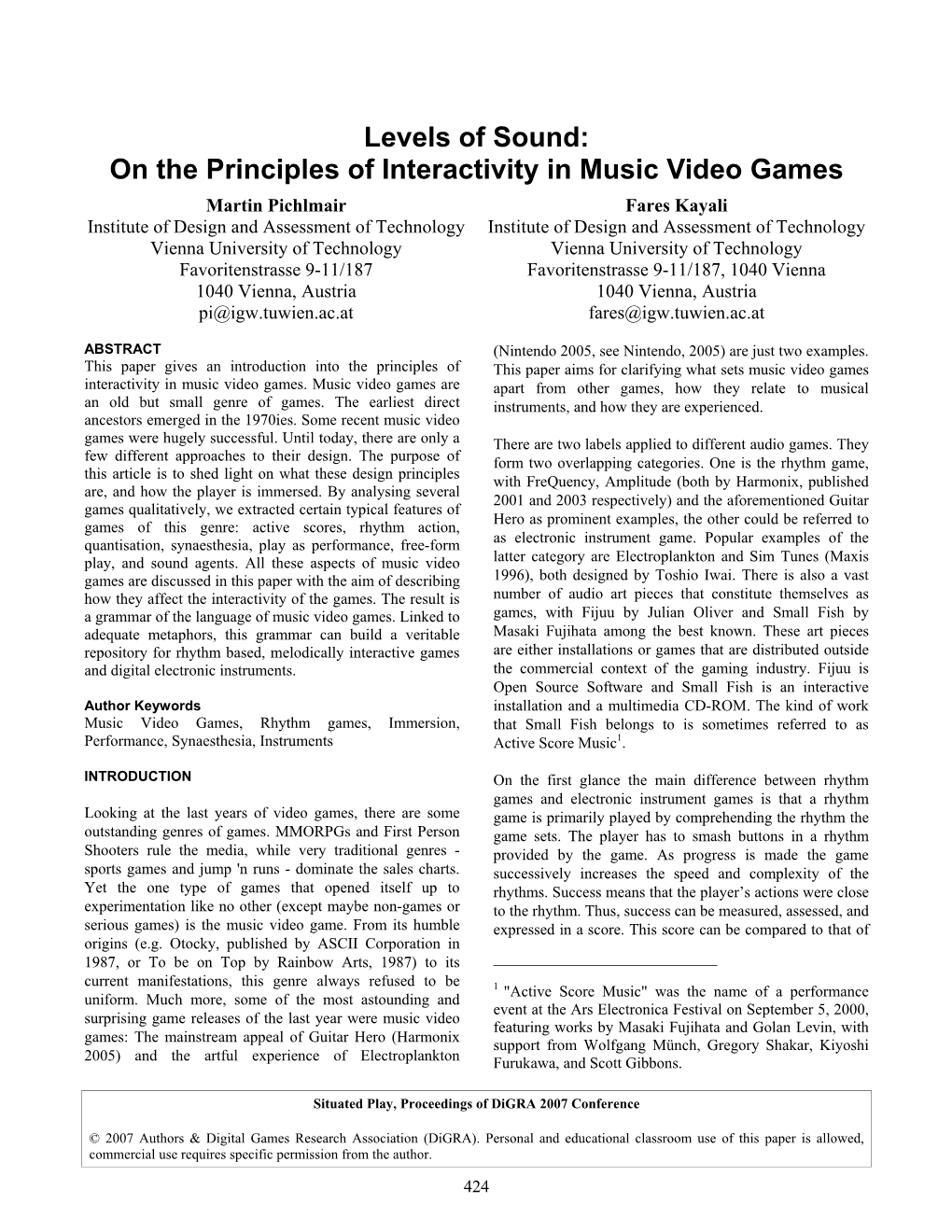 On the Principles of Interactivity In