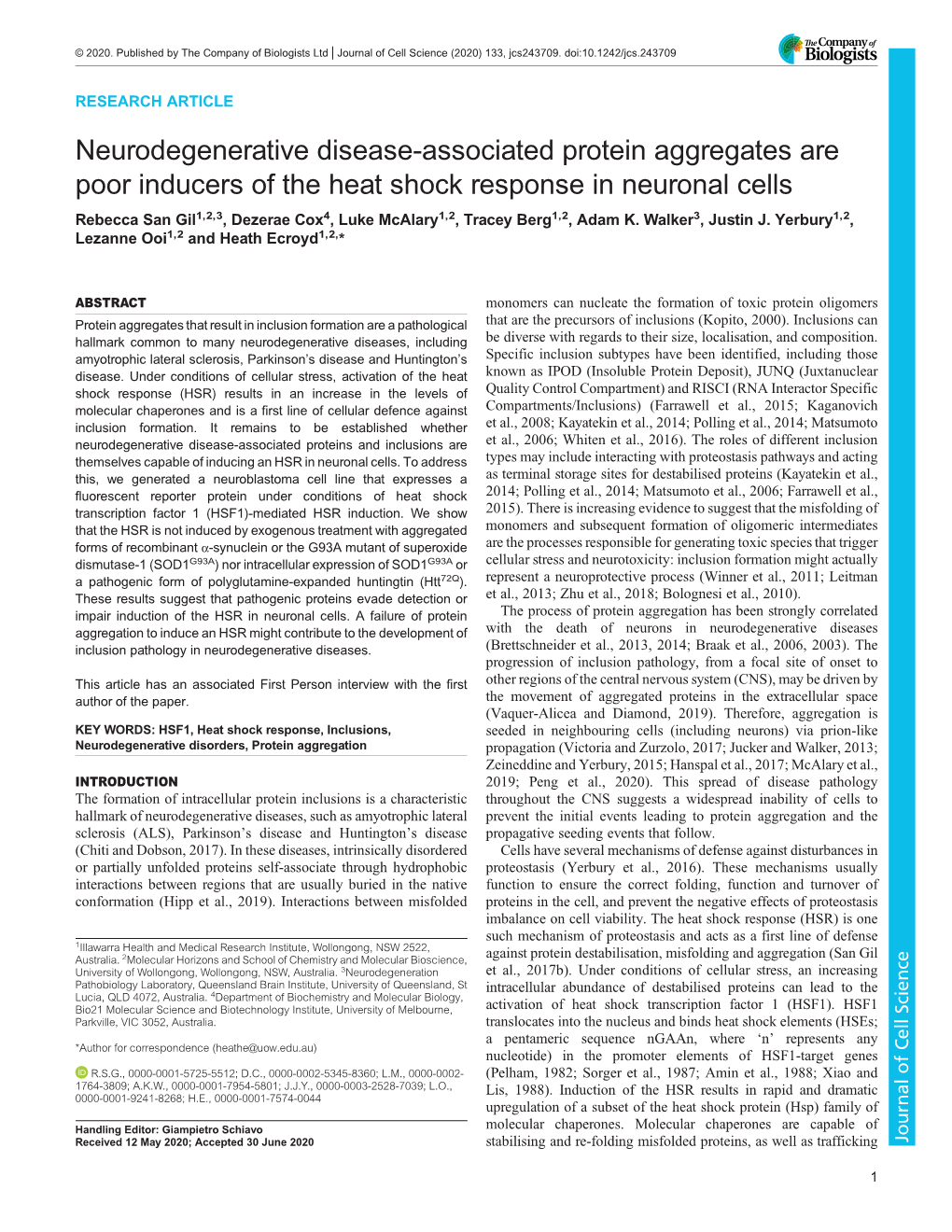 Neurodegenerative Disease-Associated Protein