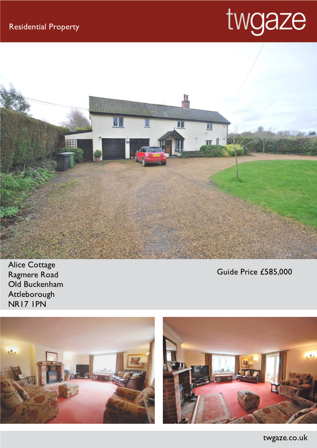 Residential Property Alice Cottage Ragmere Road Old Buckenham