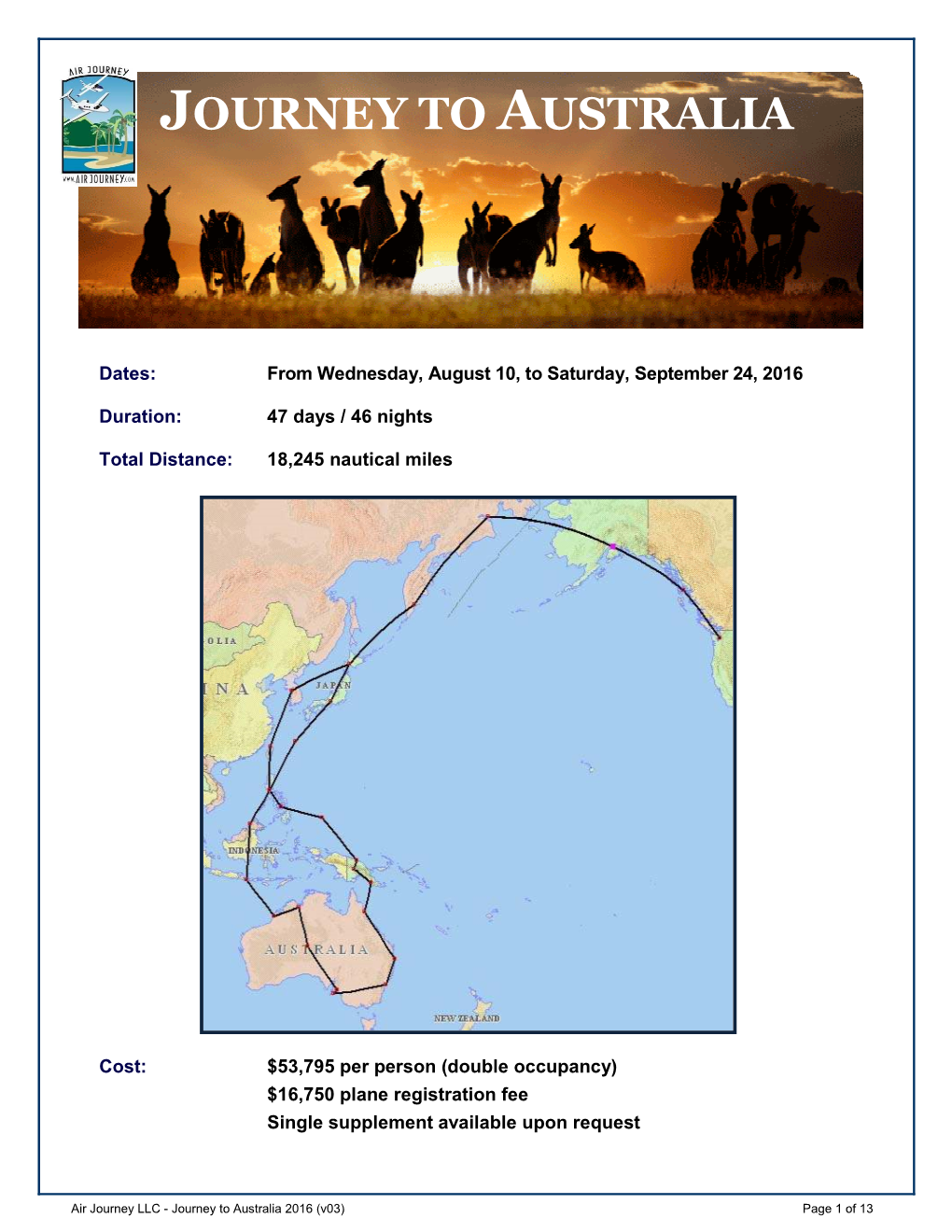 Journey to Australia