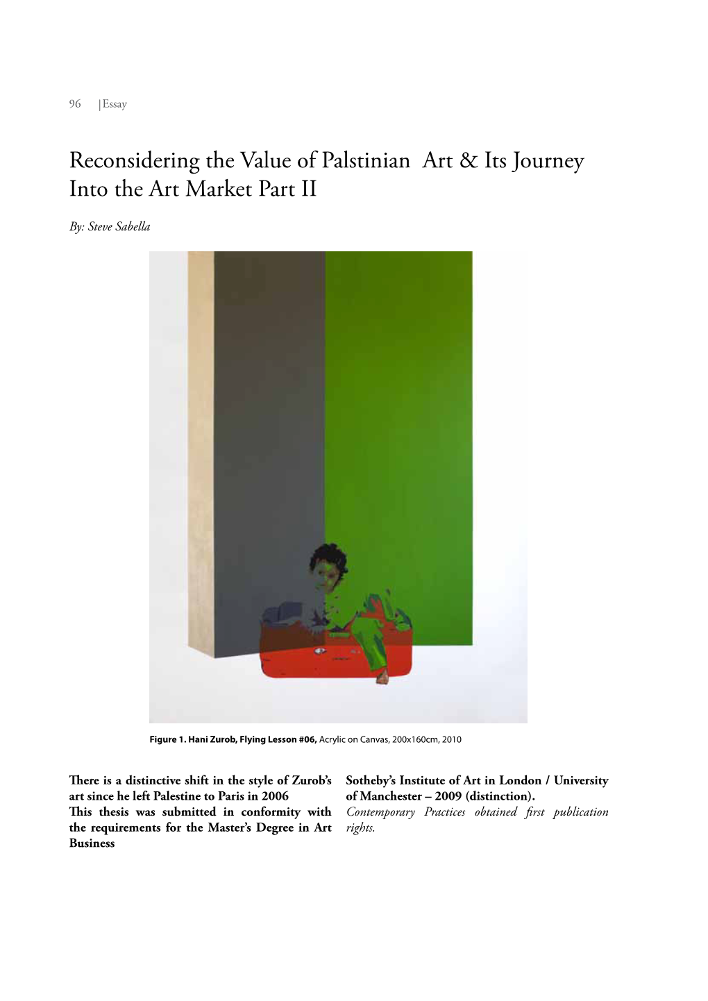 Reconsidering the Value of Palstinian Art & Its Journey Into the Art Market