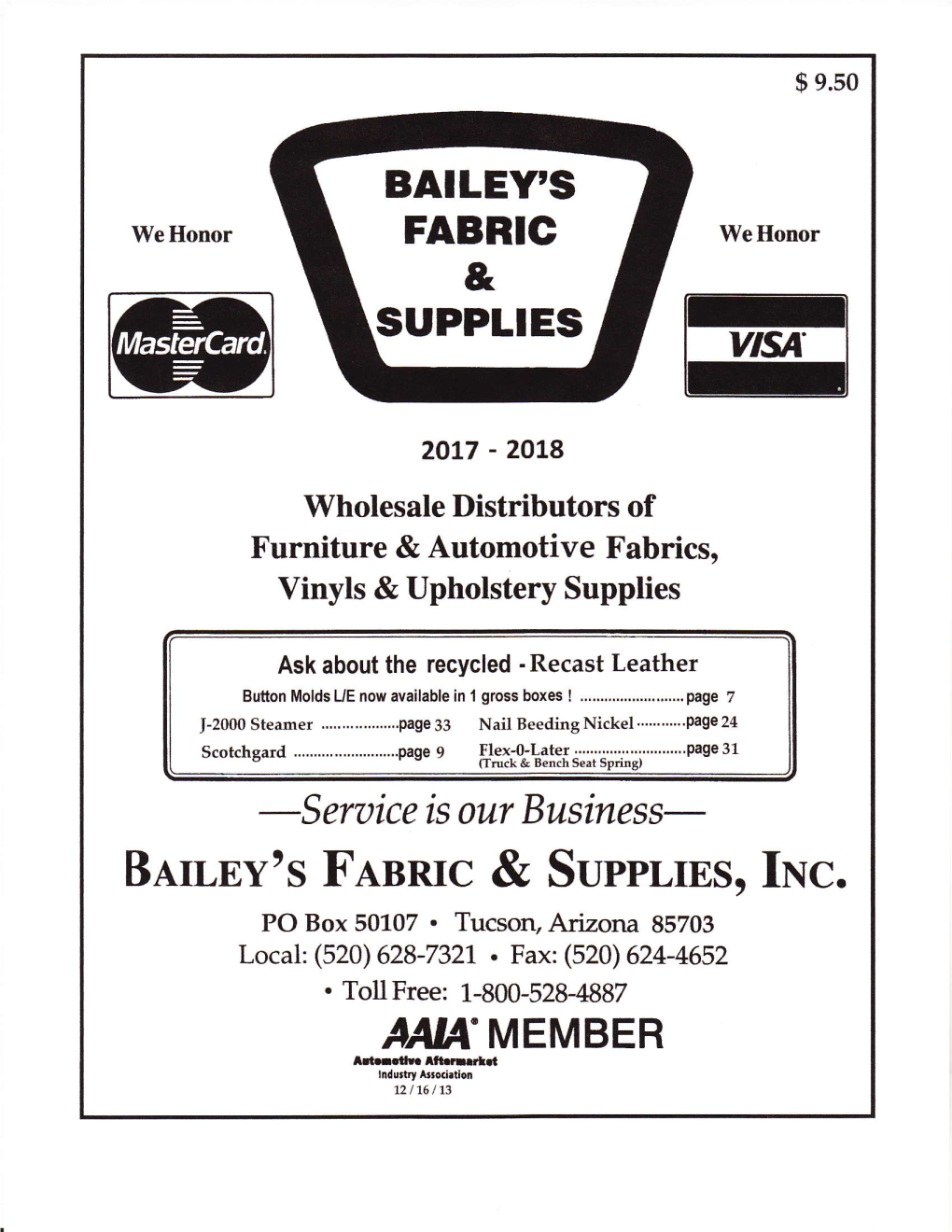 BAILEY's Wehonor FABRIG Wehonor & SUPPLIES