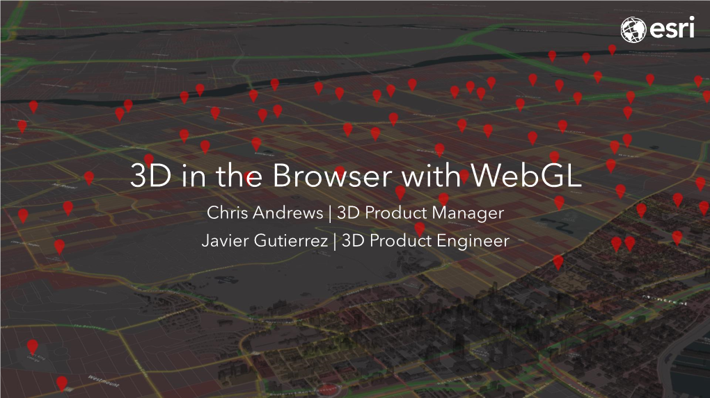 3D with Webgl in Arcgis