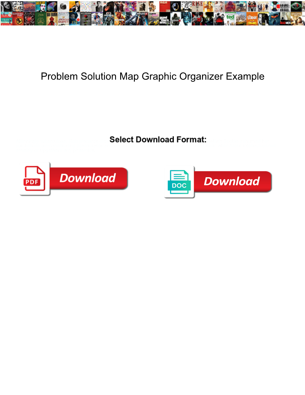 Problem Solution Map Graphic Organizer Example