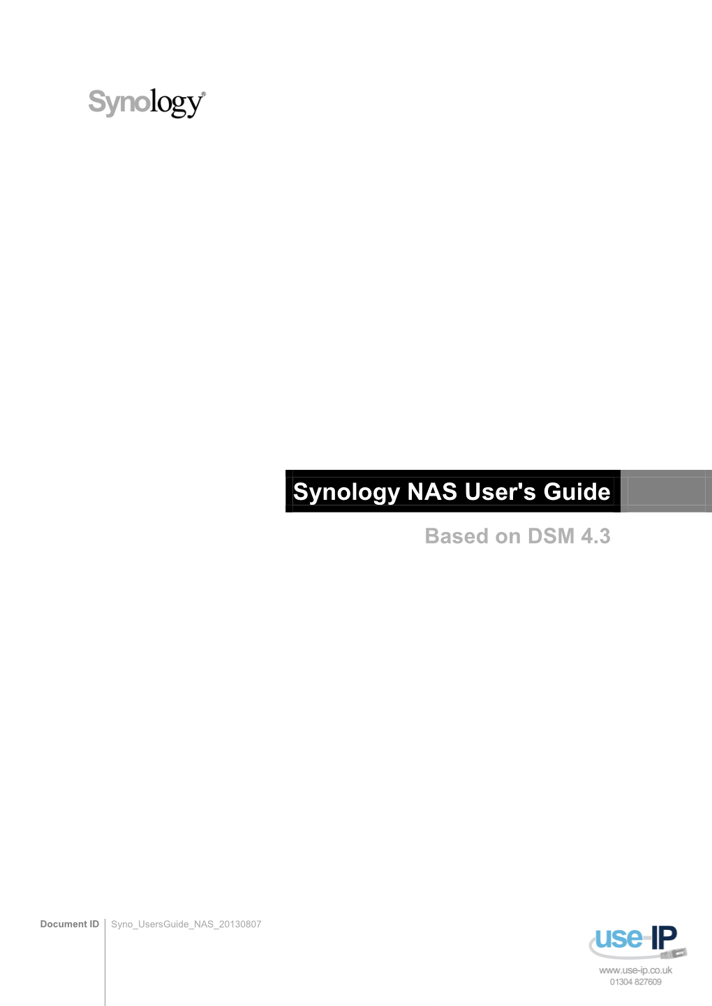 Synology NAS User's Guide Based on DSM 4.3