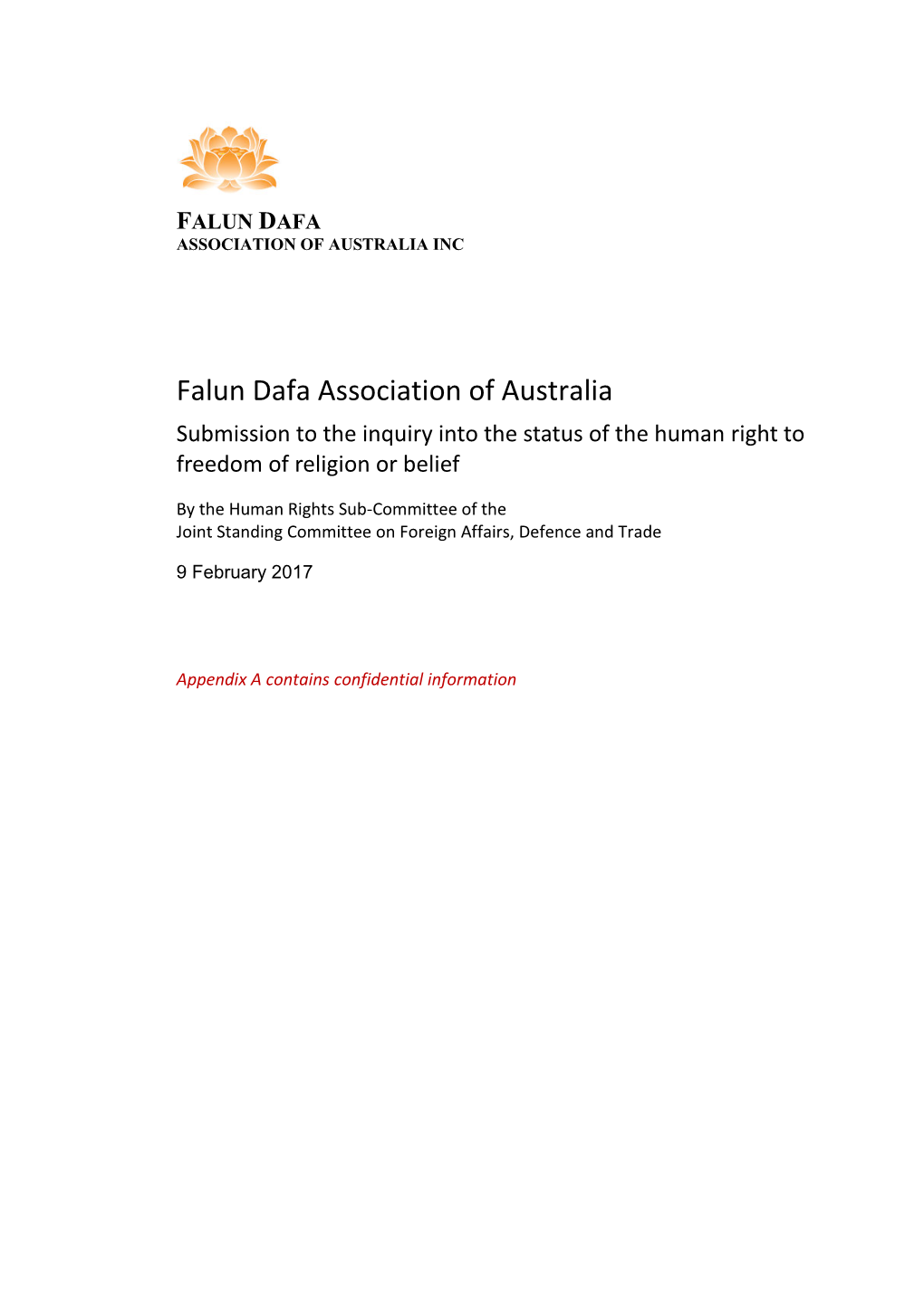 Falun Dafa Association of Australia Inc