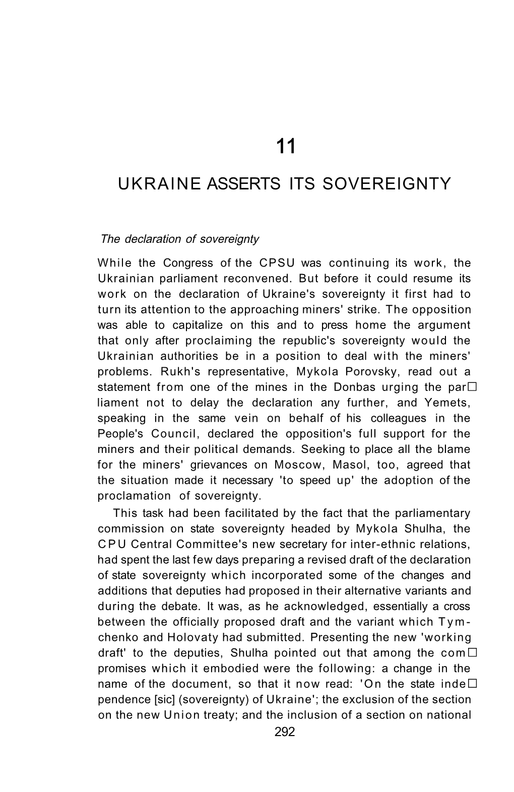 Ukraine Asserts Its Sovereignty