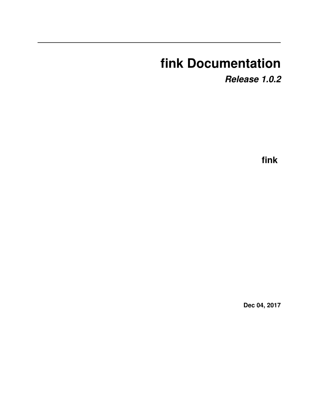 Fink Documentation