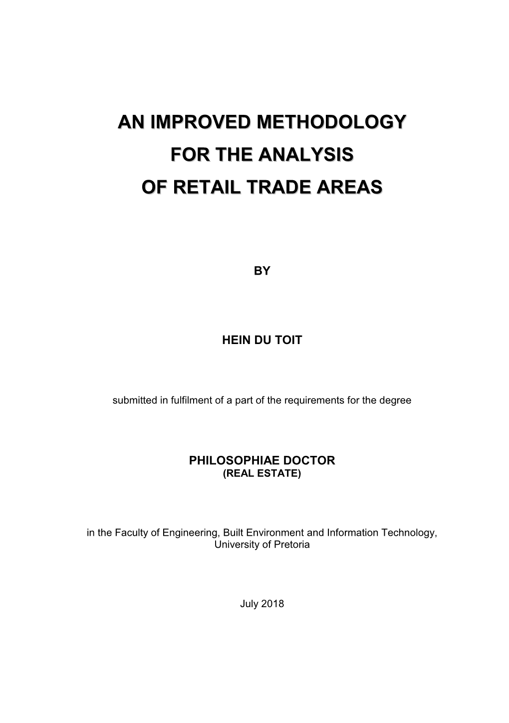 Phd Retail Models