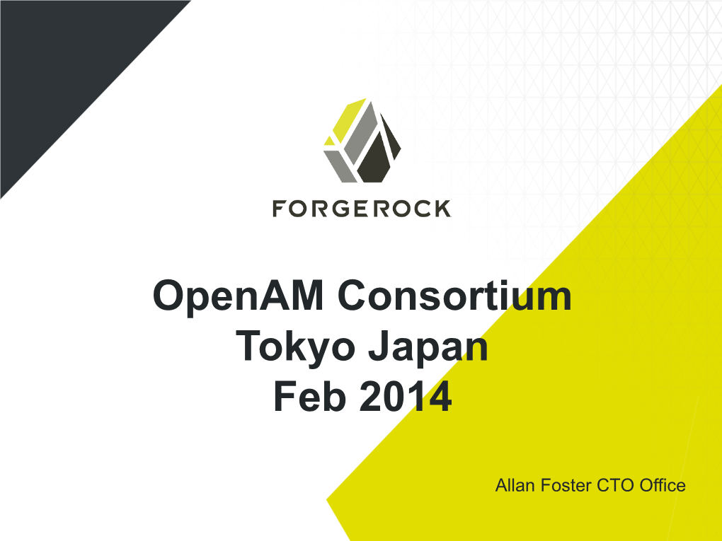 Openam Consortium Tokyo Japan Feb 2014