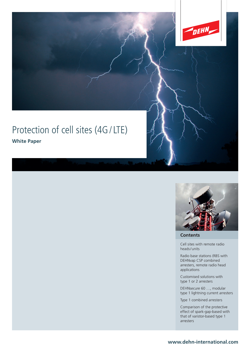 Protection of Cell Sites (4G / LTE) White Paper