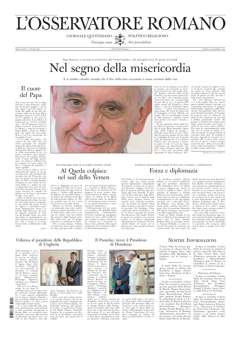 L'osservatore Romano