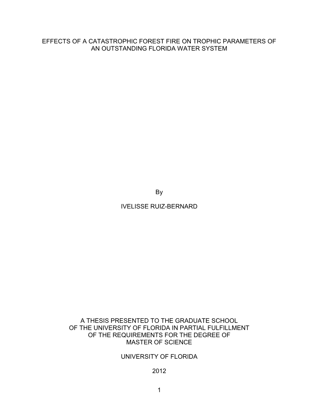 University of Florida Thesis Or Dissertation Formatting