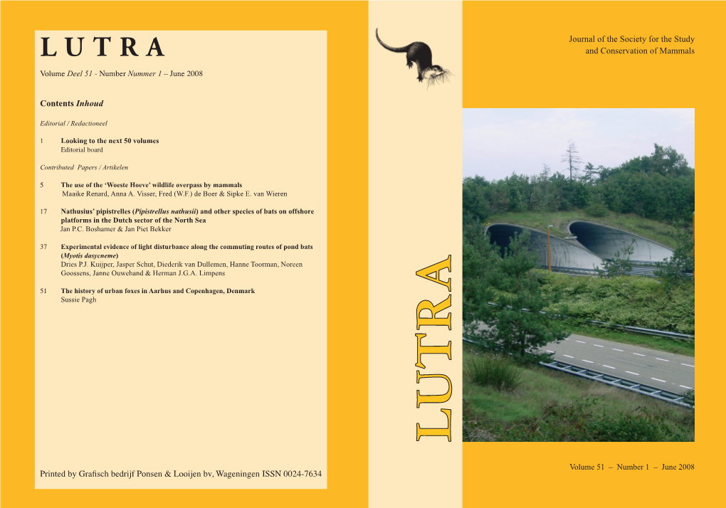 Journal of the Society for the Study and Conservation of Mammals