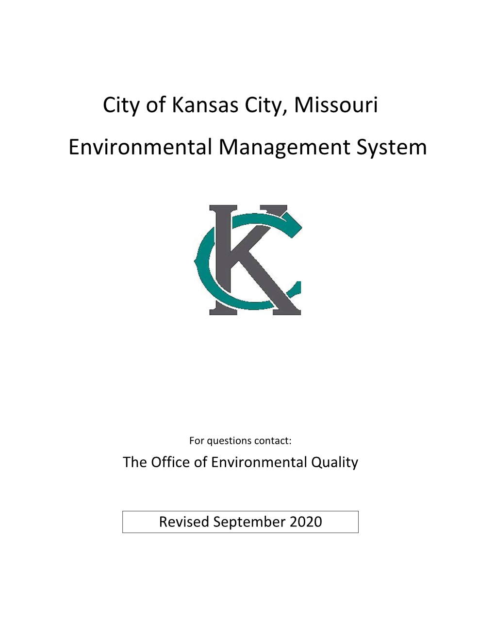 City of Kansas City, Missouri Environmental Management System