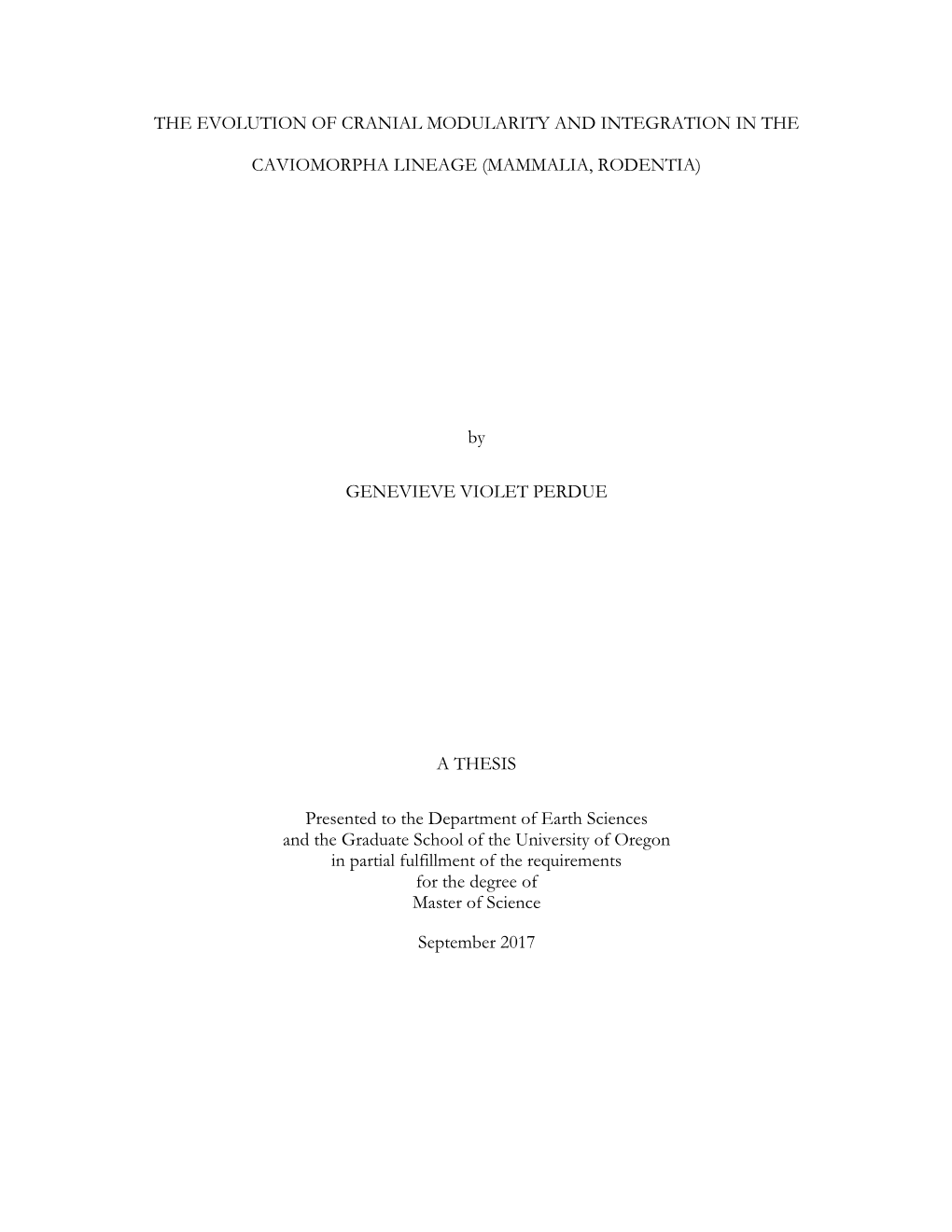 The Evolution of Cranial Modularity and Integration in The