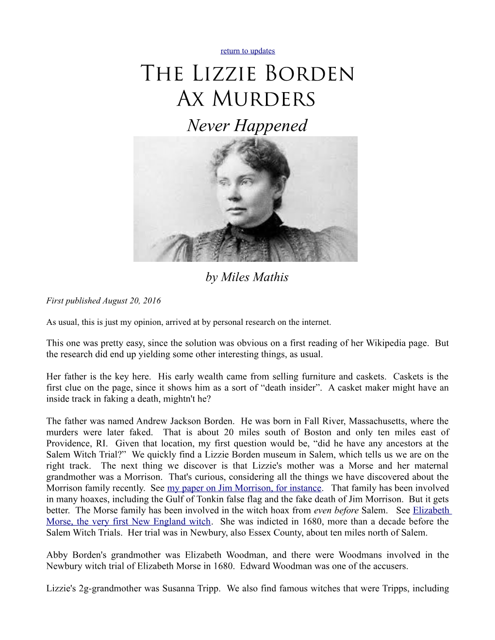 Lizzie Borden Hoax