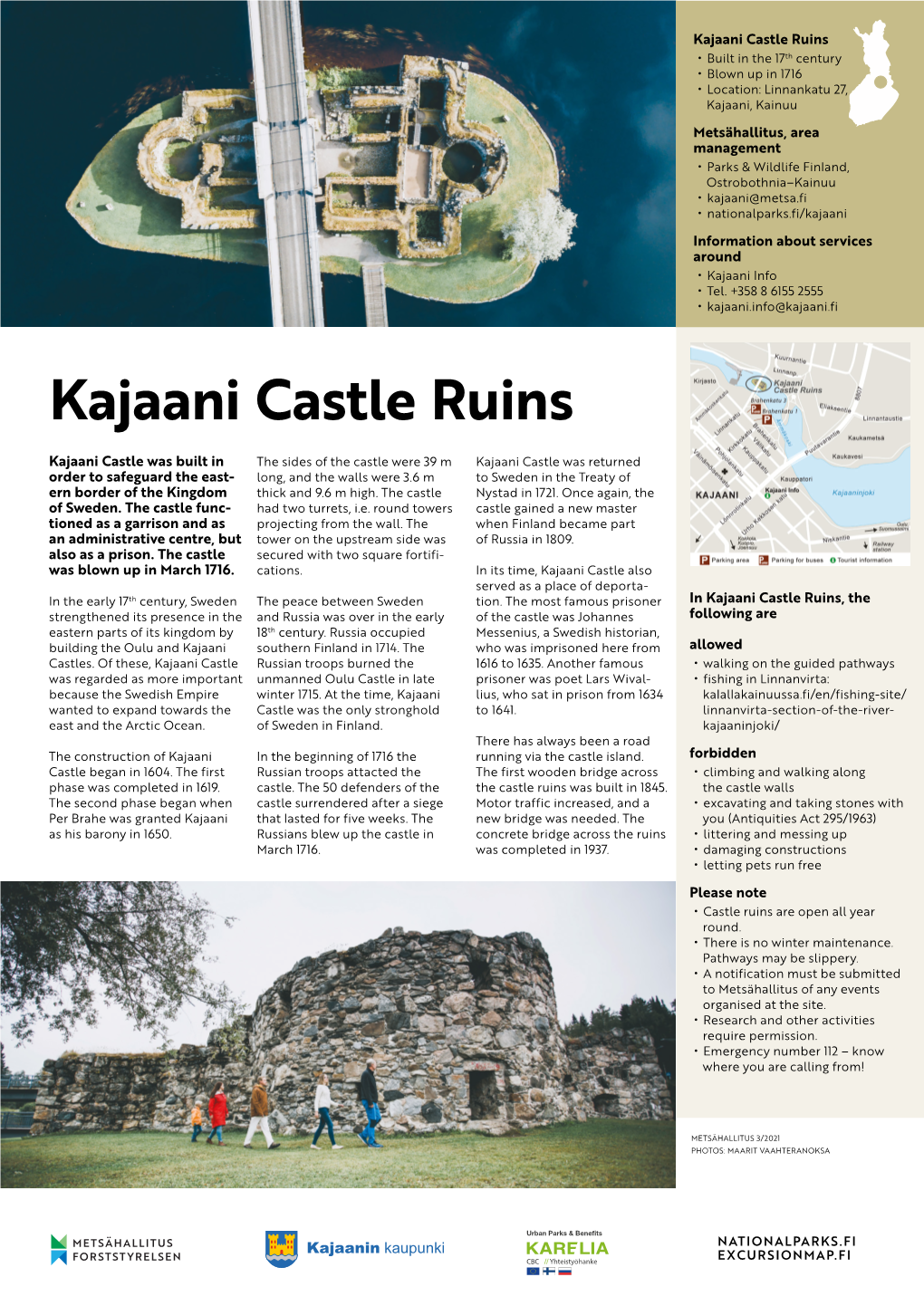 Kajaani Castle Ruins Brochure