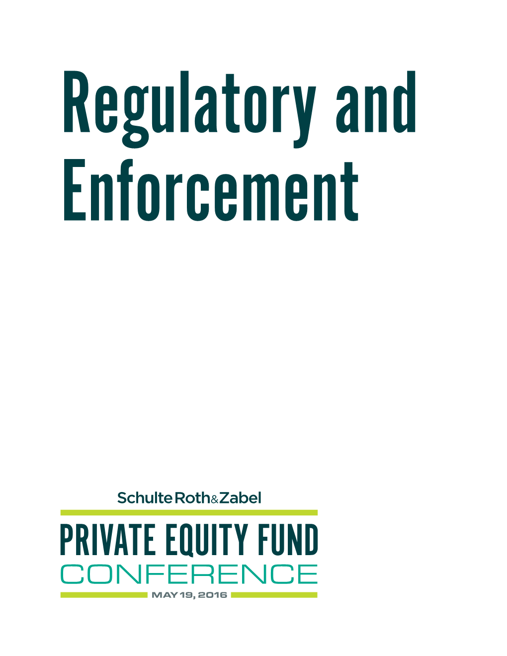 Regulatory and Enforcement