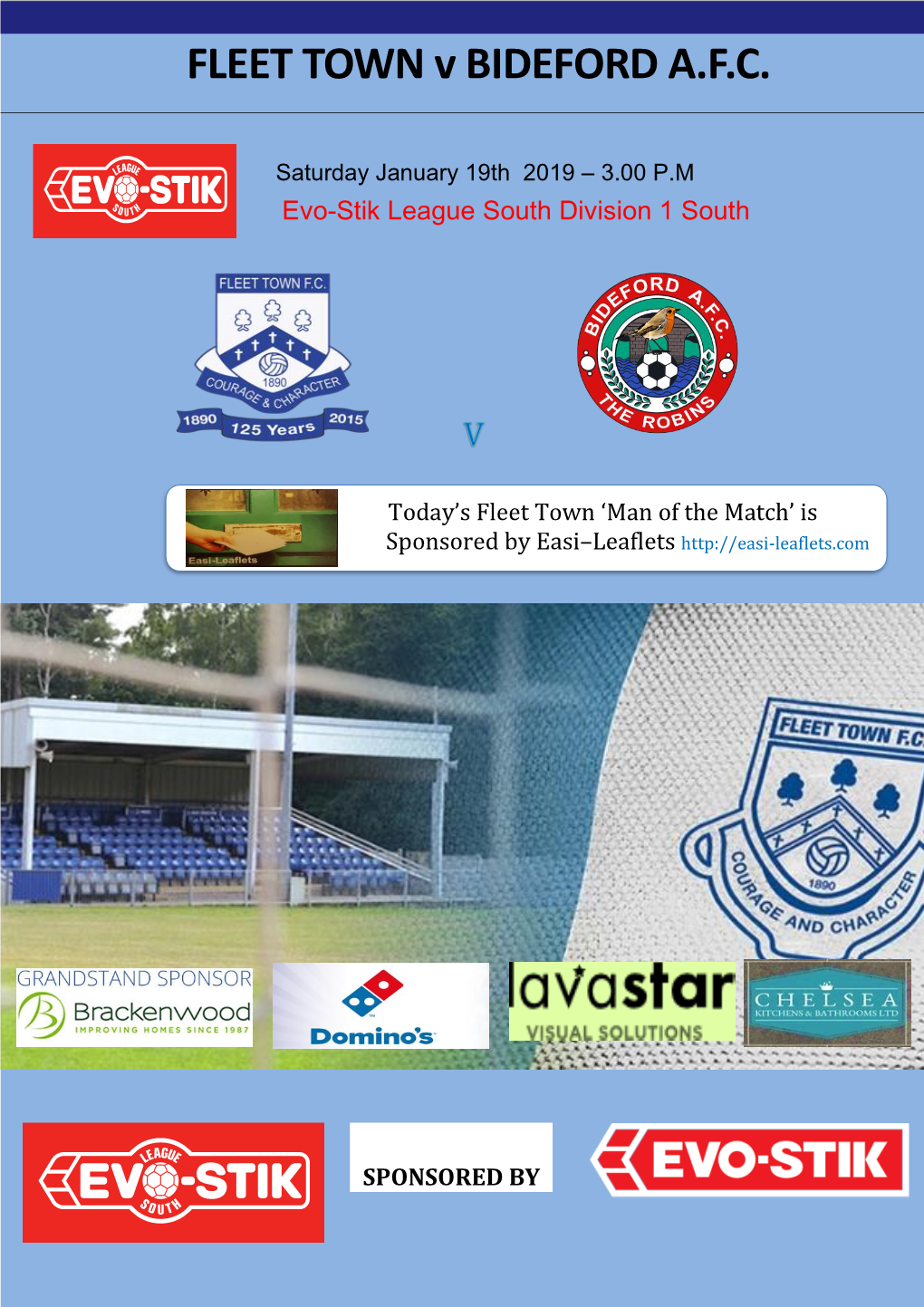 FLEET TOWN V BIDEFORD A.F.C