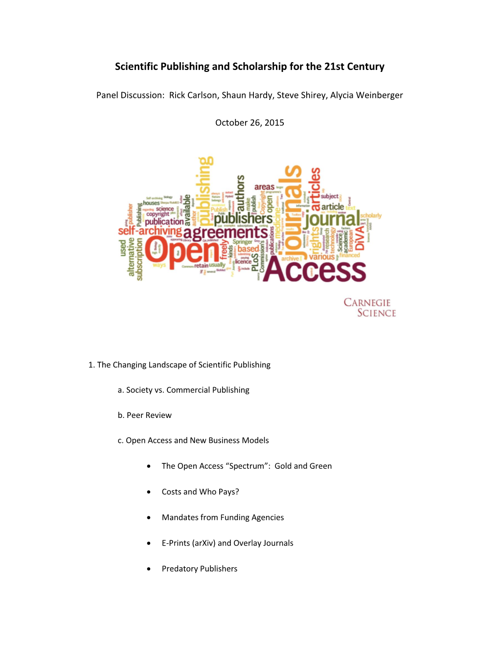 Scientific Publishing Workshop Packet