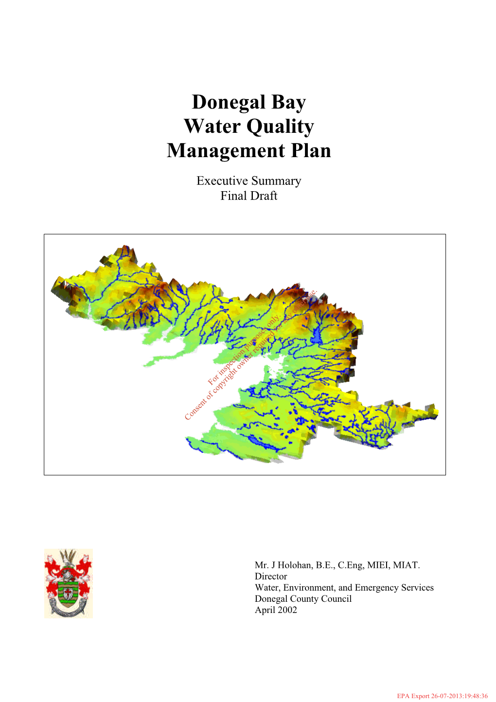 Donegal Bay Water Quality Management Plan