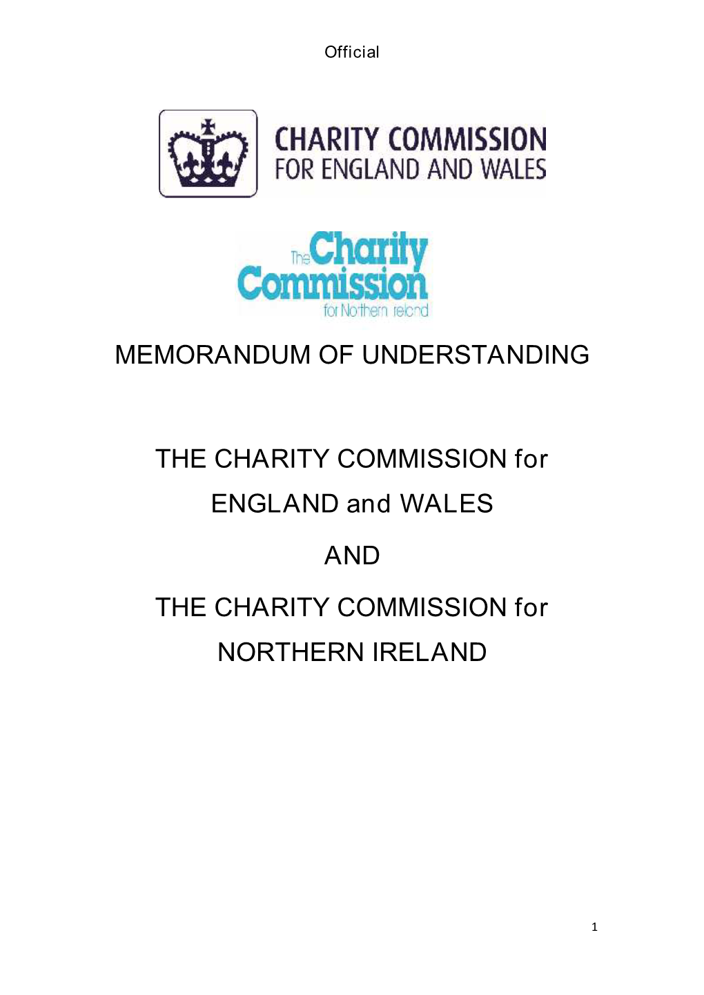 CCEW) and the Charity Commission for Northern Ireland (CCNI