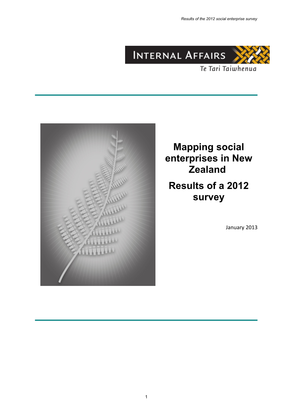 Understanding Social Enterprises In New Zealand – Results Of A Survey In 2012