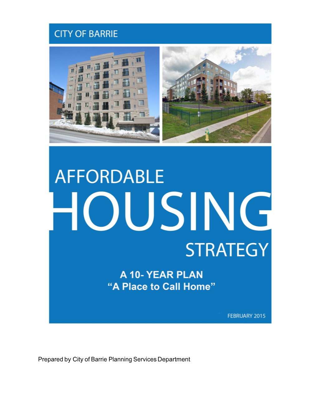 Affordable Housing Strategy – 10-Year Plan