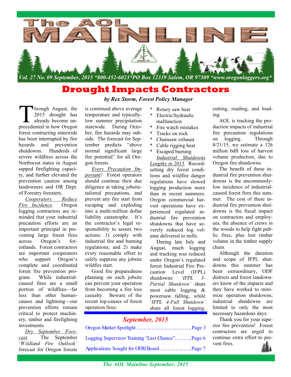 Drought Impacts Contractors