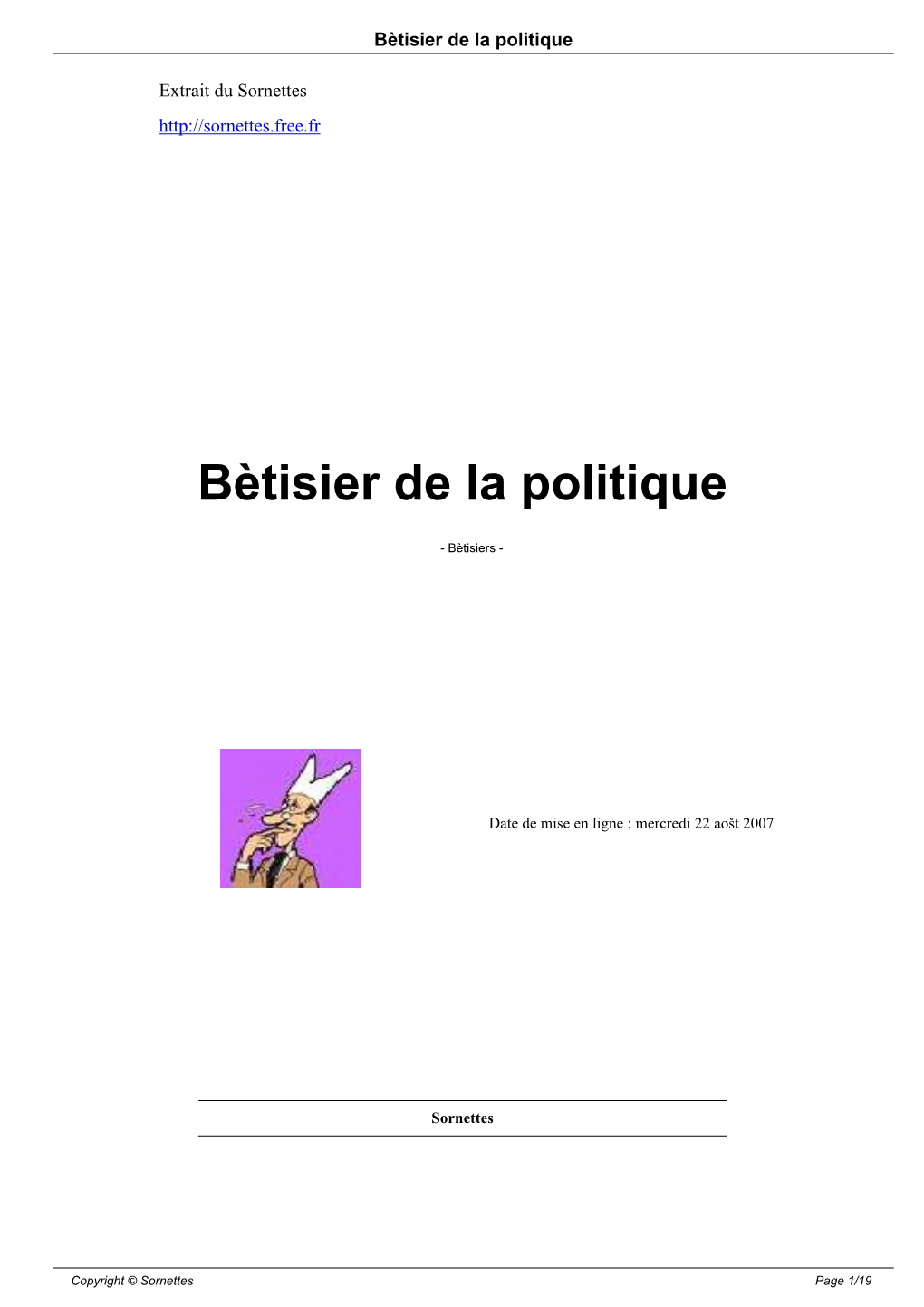 Bètisier De La Politique