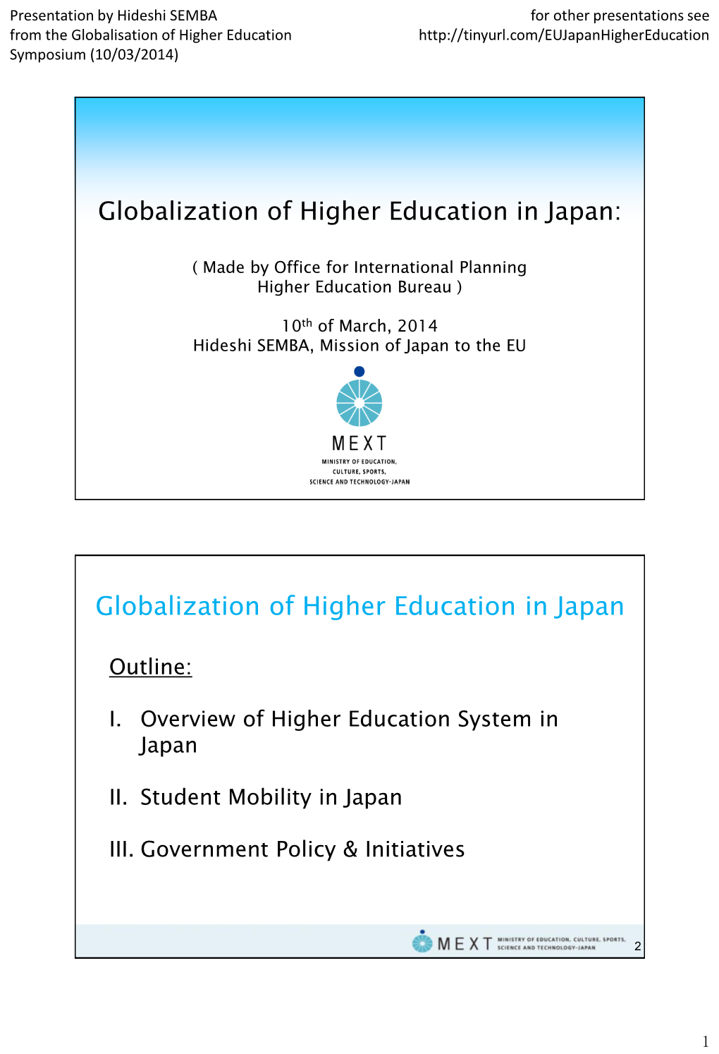 Globalization of Higher Education and Development of Global Human