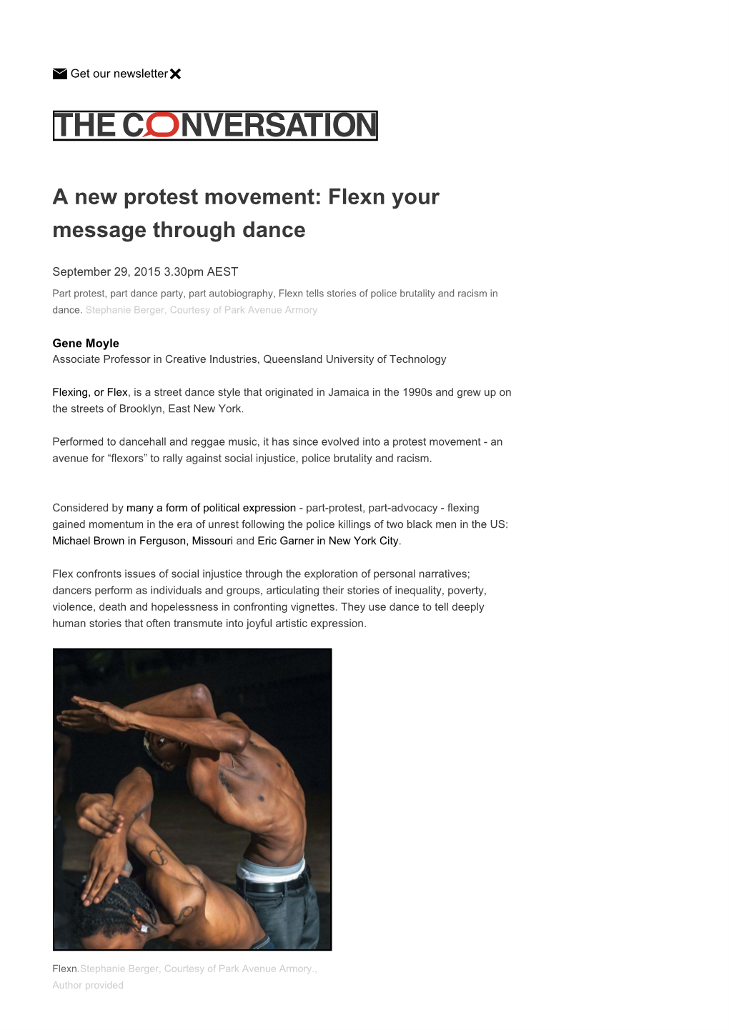 A New Protest Movement: Flexn Your Message Through Dance