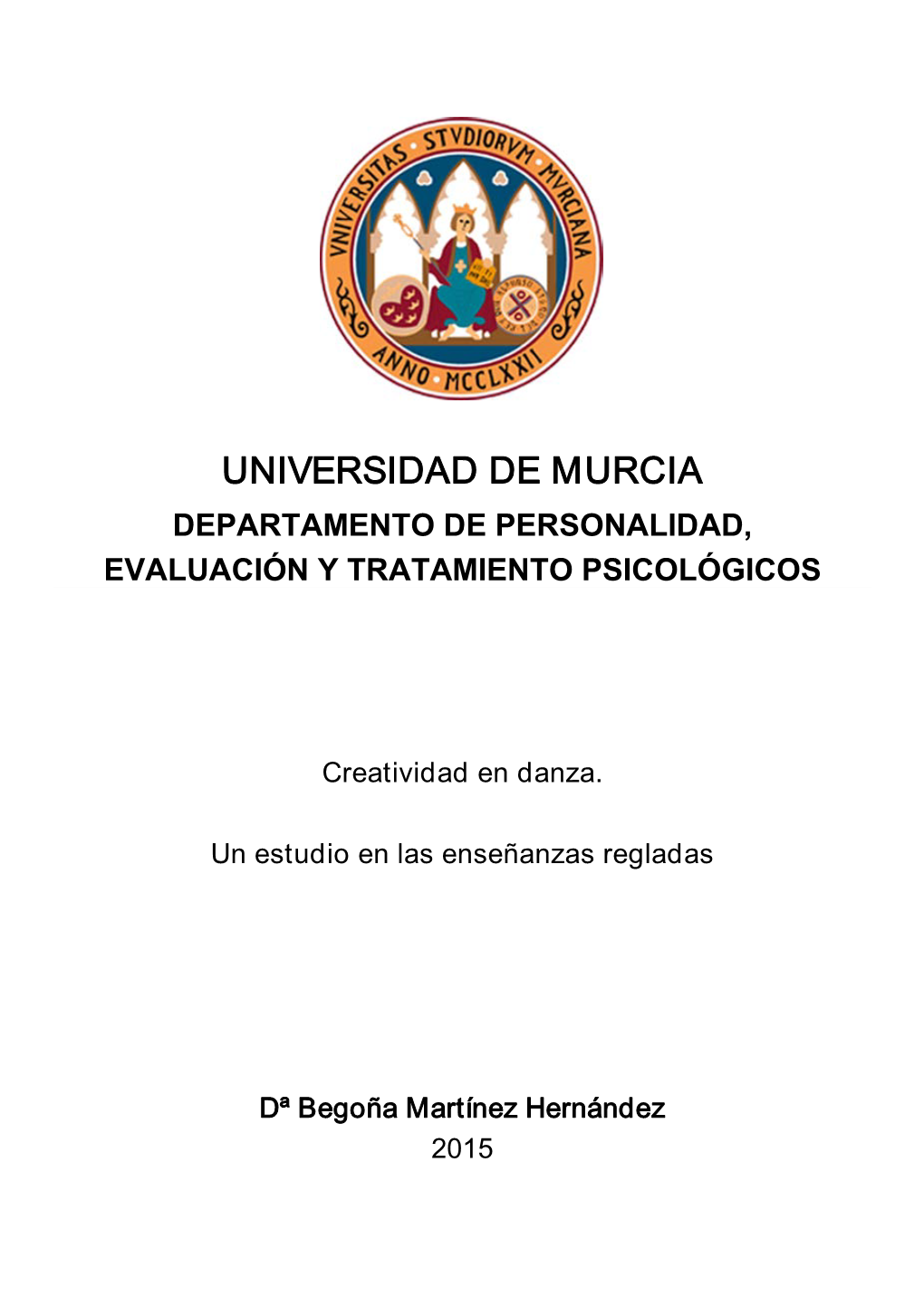 Creatividad En Danza. Un Estudio En Las Enseñanzas Regladas Dª