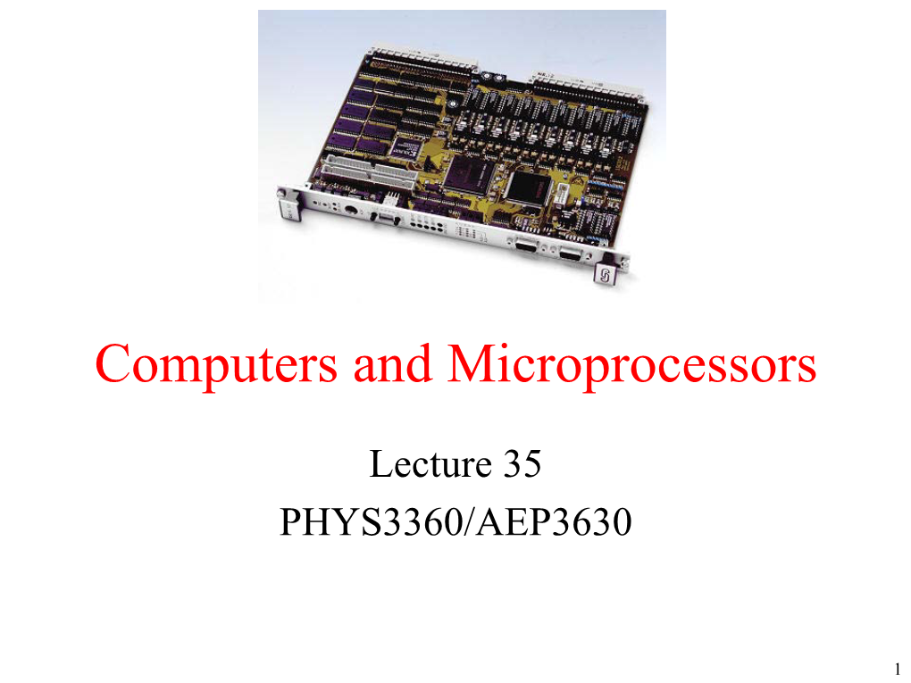 Computers and Microprocessors