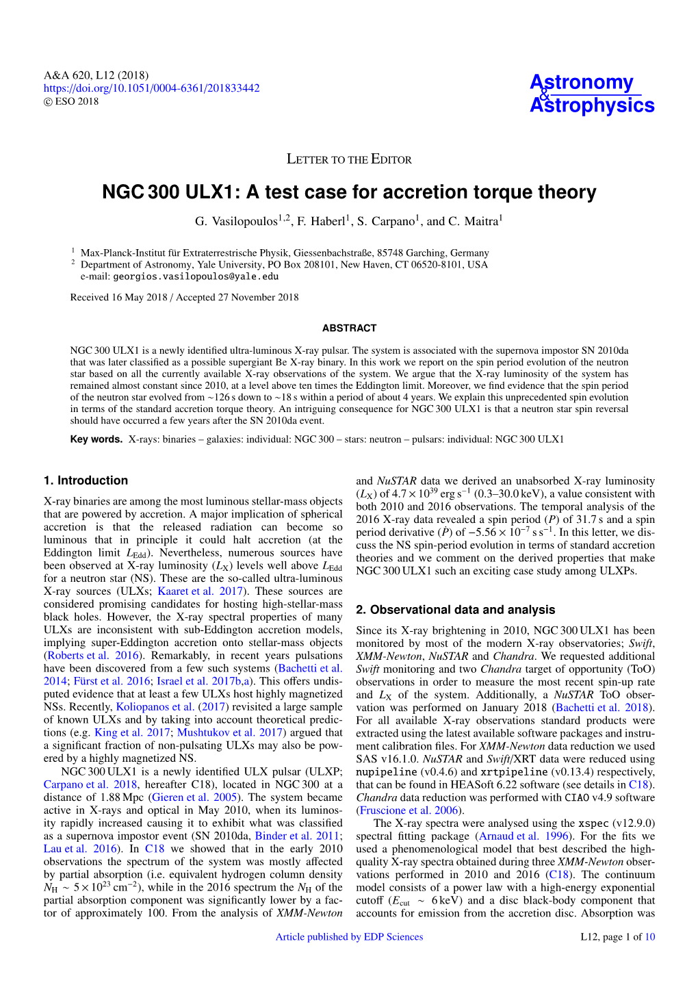 NGC 300 ULX1: a Test Case for Accretion Torque Theory G