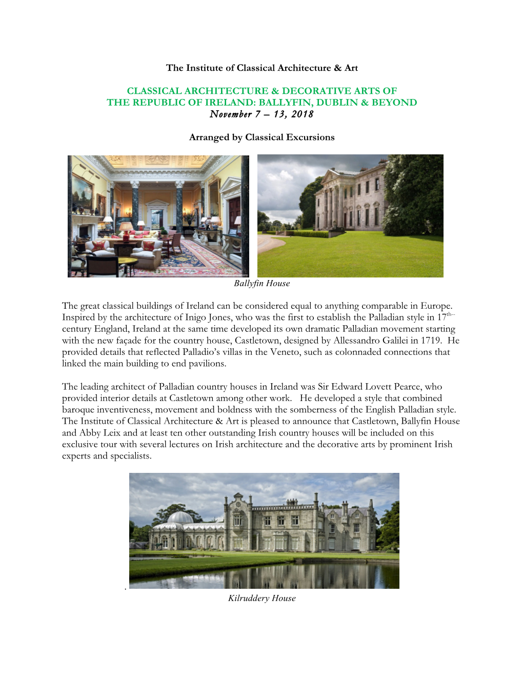 The Institute of Classical Architecture & Art CLASSICAL ARCHITECTURE