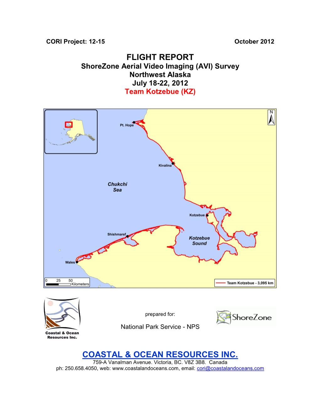 Flight Report Coastal & Ocean Resources Inc