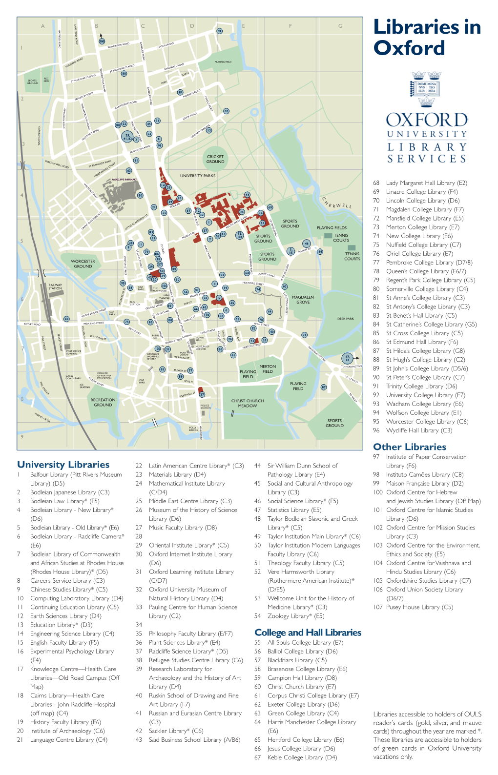 Libraries in Oxford University Libraries