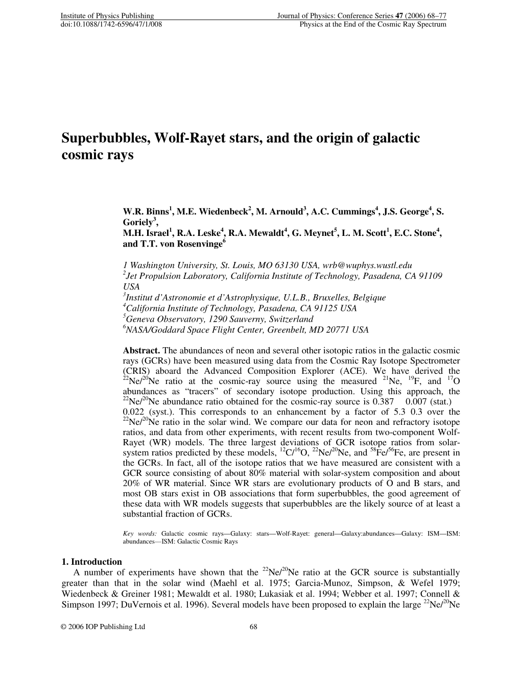 Superbubbles, Wolf-Rayet Stars, and the Origin of Galactic Cosmic Rays