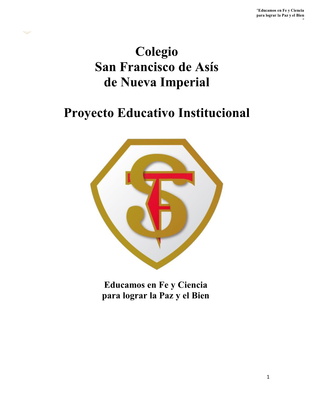 Colegio San Francisco De Asís De Nueva Imperial Proyecto Educativo