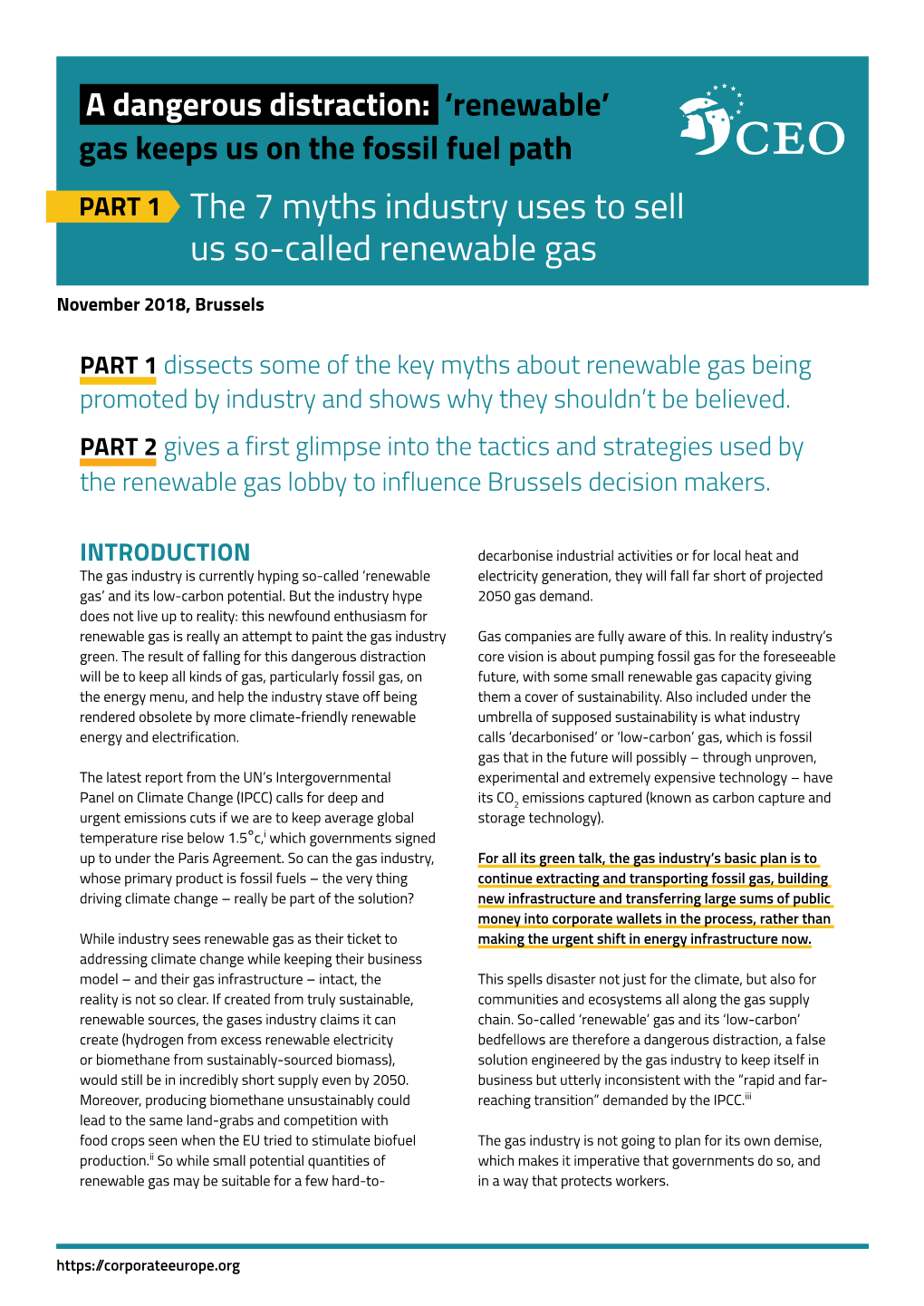 Renewable’ Gas Keeps Us on the Fossil Fuel Path Part 1 the 7 Myths Industry Uses to Sell Us So-Called Renewable Gas