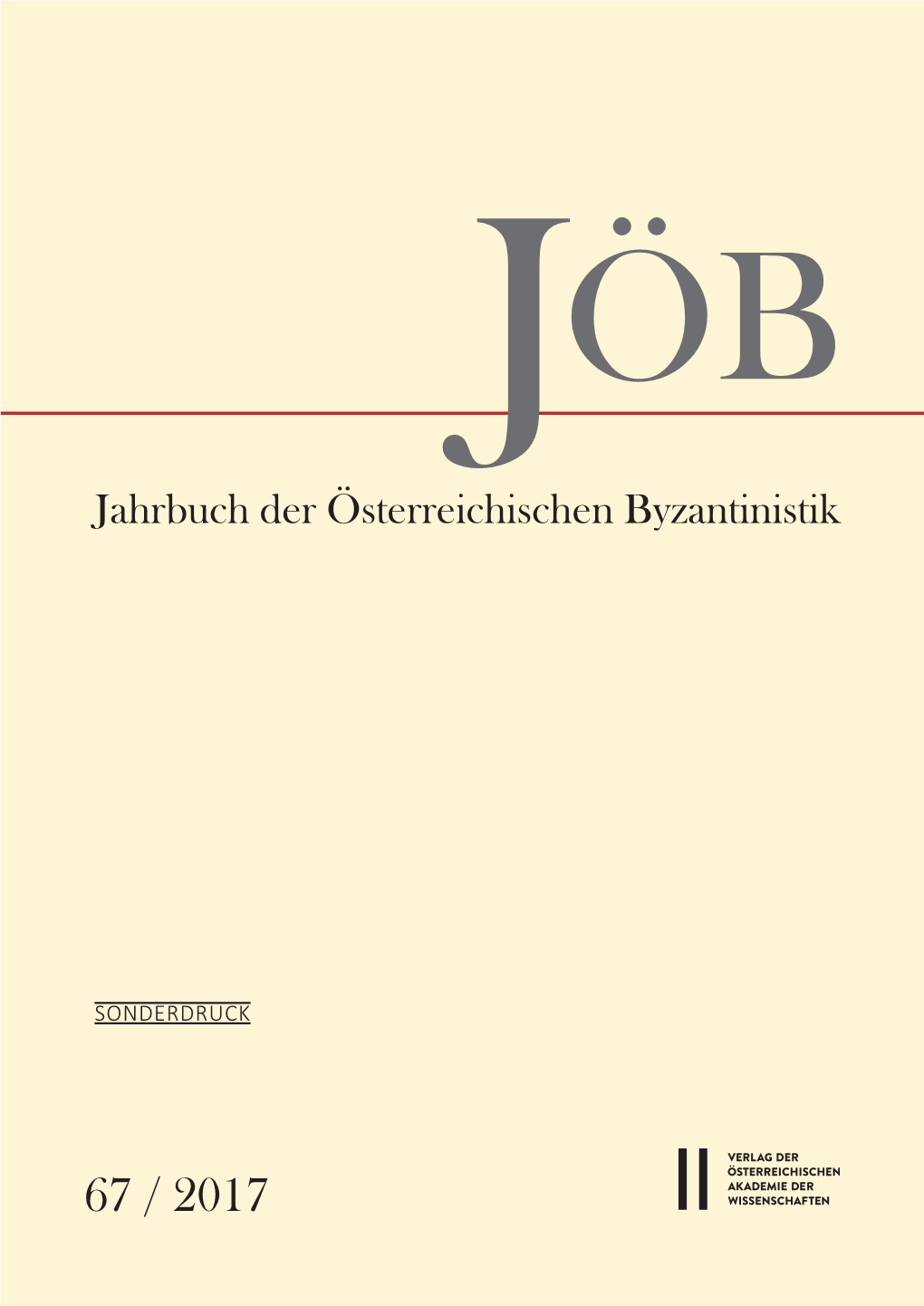 Jahrbuch Der Österreichischen Byzantinistik