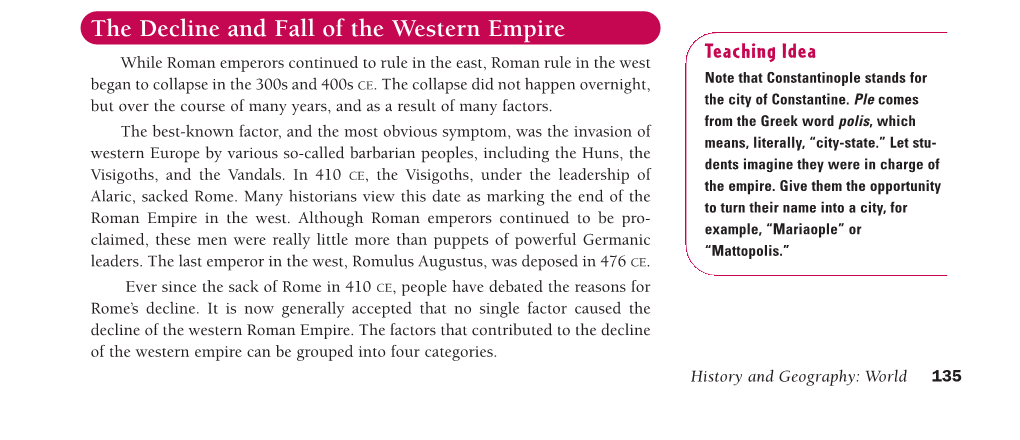 The Decline and Fall of the Western Empire