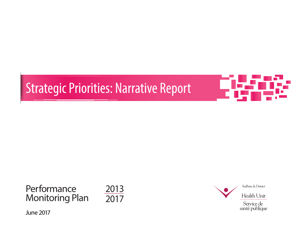 Strategic Priorities: Narrative Report