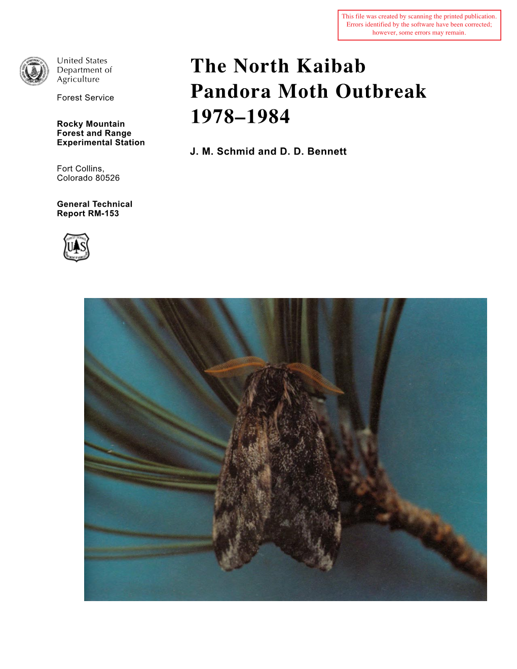 The North Kaibab Pandora Moth Outbreak, 1978-1984