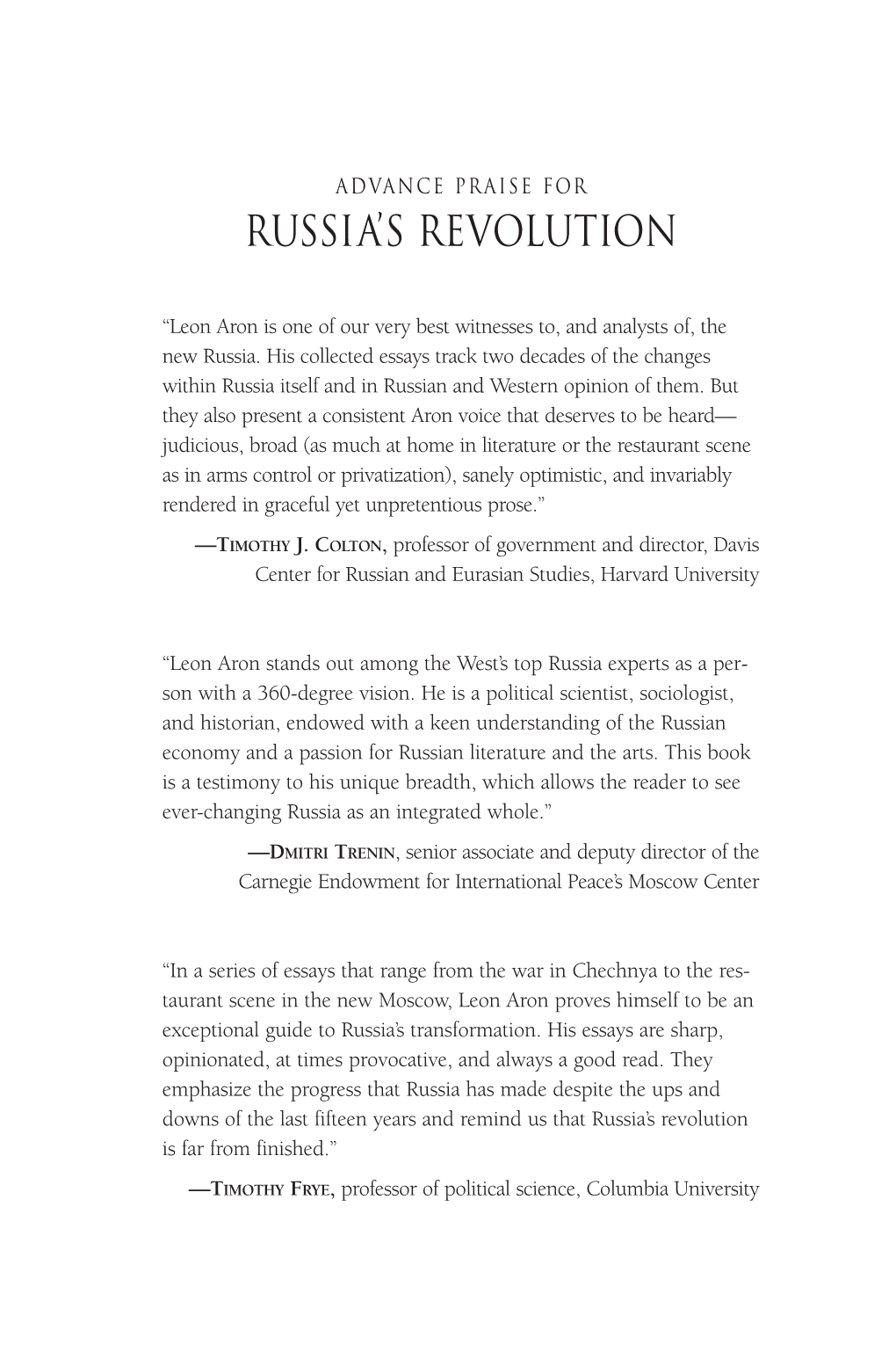 Russia's Revolution