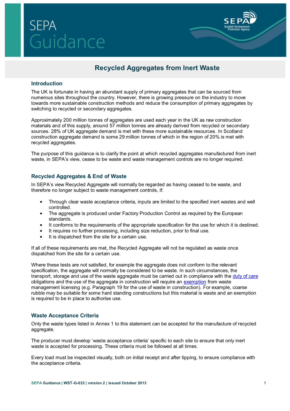 Recycled Aggregates from Inert Waste